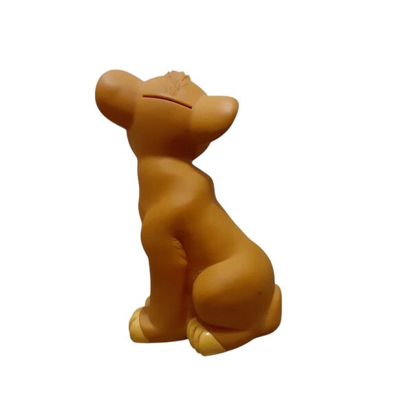 The Lion King Simba Coin Bank Vintage Disney 7.5" Vinyl Stopper Included - Picture 2 of 3